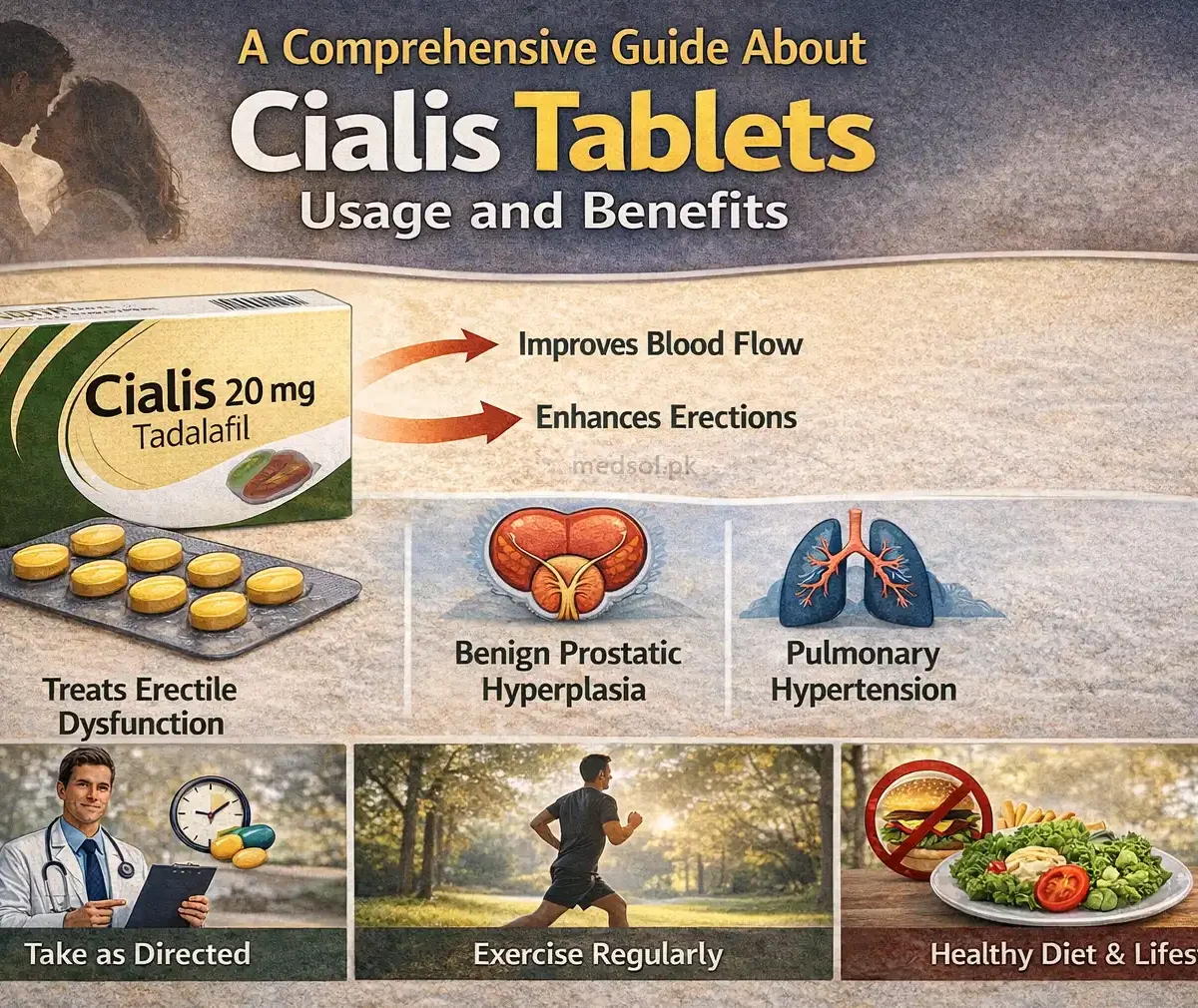 A Comprehensive Guide about Cialis Tablets Usage and Benefits - medsol.pk